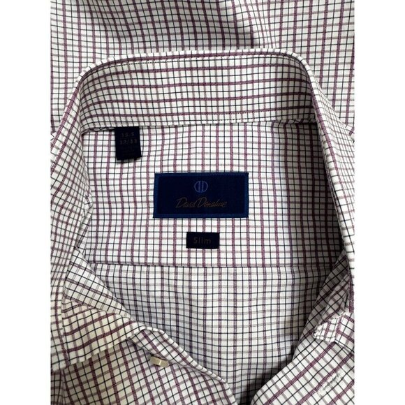 David Donahue button up long sleeve dress shirt size 15.5 32/33 - Picture 5 of 5